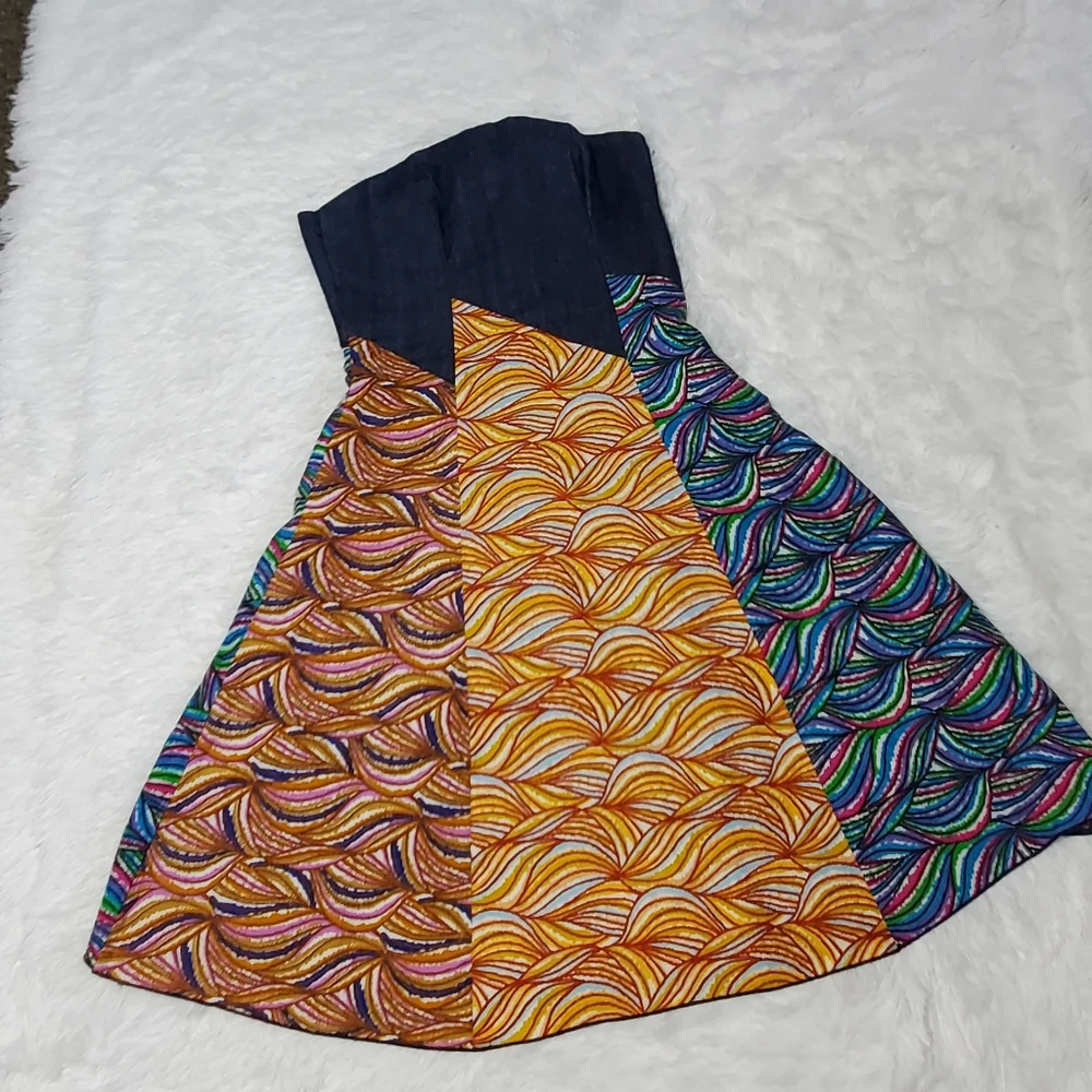 HANDMADE DENIM PATCHWORK DRESS! - Picture 12 of 16